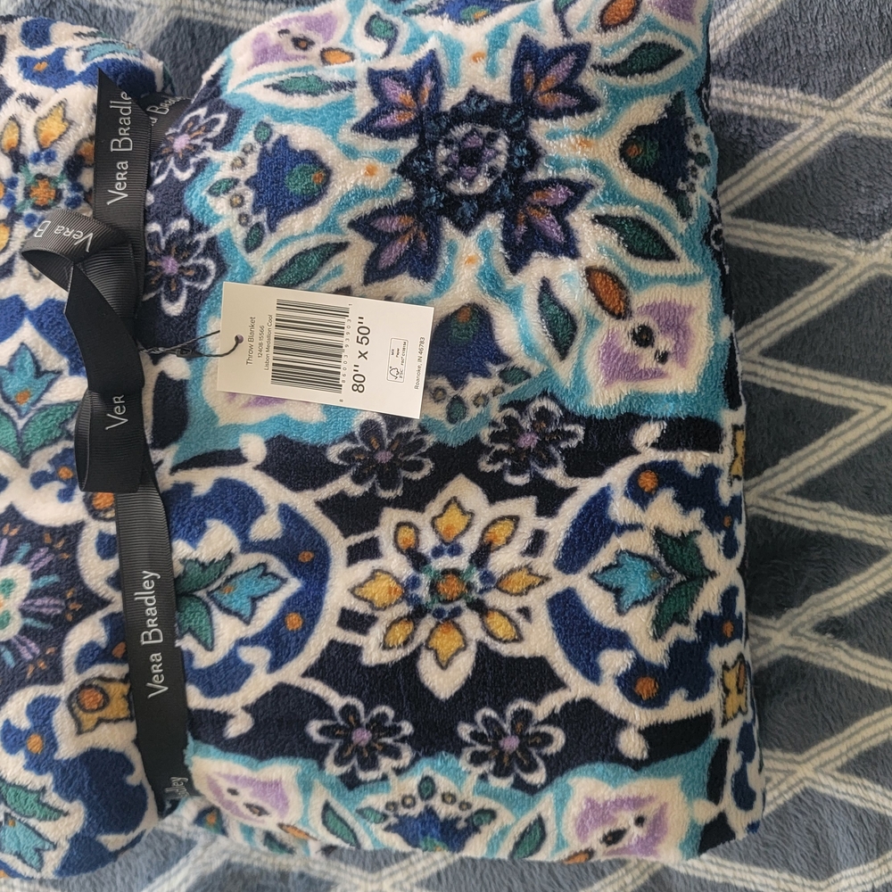****SOLD****Vera Bradley Floral Blanket
